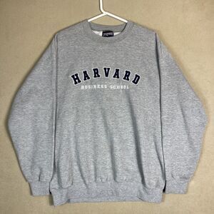 JanSport Sweater Mens Extra Large‎ Gray Harvard Business Pullover Sweatshirt